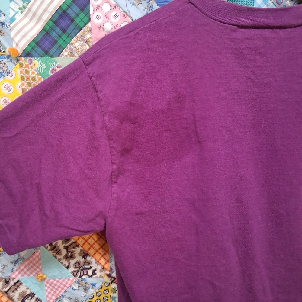 * Vintage 1993 Waves Toronto Canada Tee Shirt Size Medium Purple Single Stitch - Picture 6 of 14